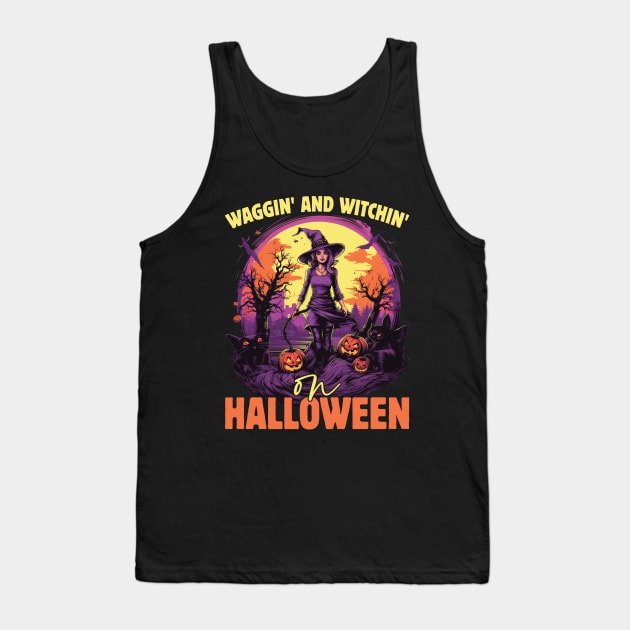 Creepin' It Real with Dog Witches Tank Top by Rosemat